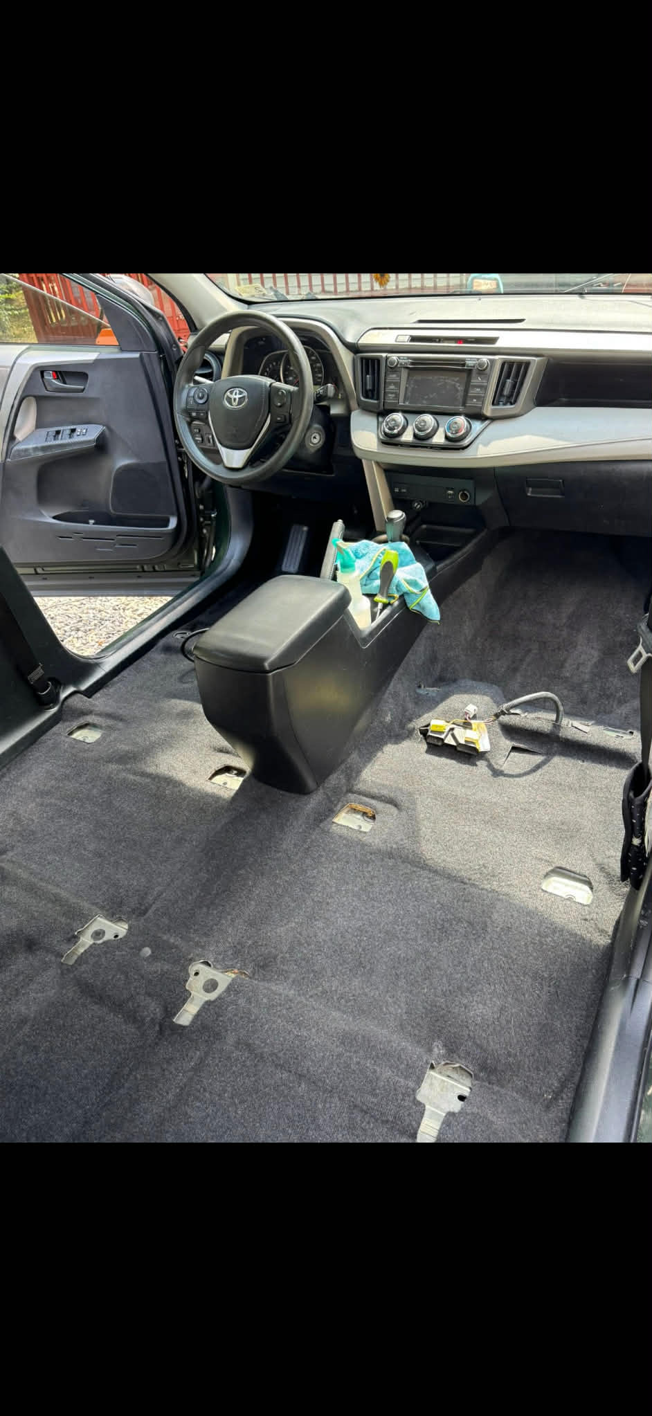 Toyota RAV4 interior deep clean - seats removed